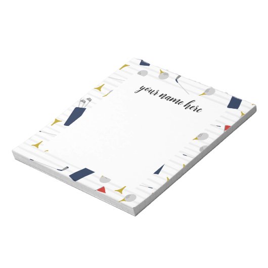 Bloc-notes Golf personnalisé (Tourné)