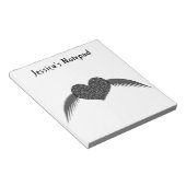 Bloc-notes gothique aimanté coeur personnalisable (Incliné)