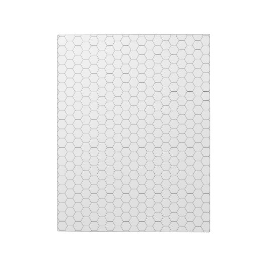 Bloc-notes grand format papier graphique hexagone (Tourné)