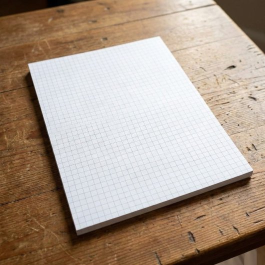 Bloc-notes grand format papier quadrillé 1/4 po (g