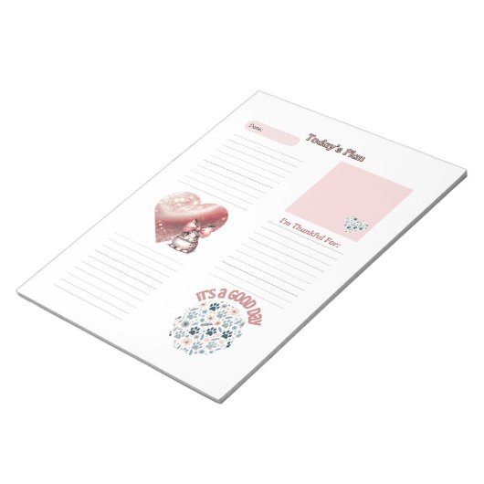 Bloc-notes Gratitude Kids Pink Bunny Empreintes de (Incliné)