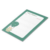 Bloc-notes Green Kitty dans un banc de lecture (Incliné)