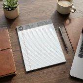 Bloc-notes gris personnalisé avec logo d'entrepris