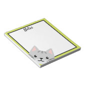 Bloc-notes gris Tabby Chat (Incliné)