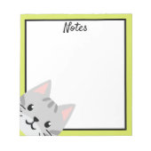Bloc-notes gris Tabby Chat (Devant)