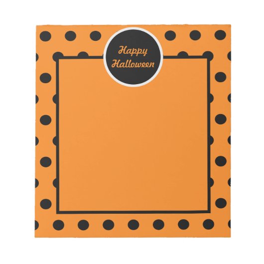 Bloc-notes Halloween (orange et noir) (Devant)