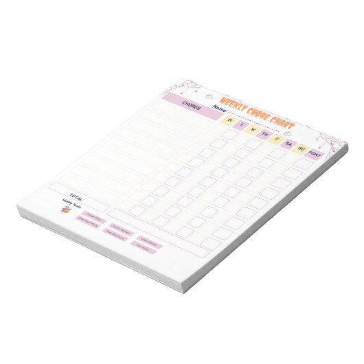 Bloc-notes Haloween Kids Chore Chart (Tourné)