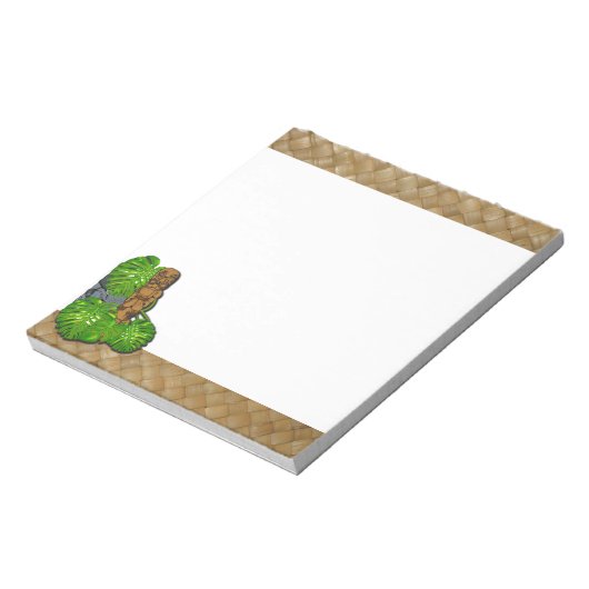 Bloc-notes Hawaiian Tiki Lauhala 5,5 pouces x 6 po (Tourné)
