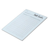 Bloc-notes hebdomadaire de suivi d'habitude (Incliné)