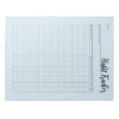 Bloc-notes hebdomadaire de suivi d'habitude (Devant)