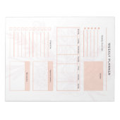 Bloc-notes hebdomadaire rose Floral (Devant)