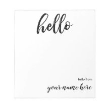 Bloc-notes Hello personnalisé