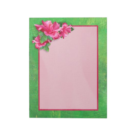 Bloc-notes Hibiscus rose (Tourné)