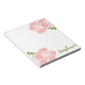 Bloc-notes Hibiscus rose Personnalisé (Incliné)