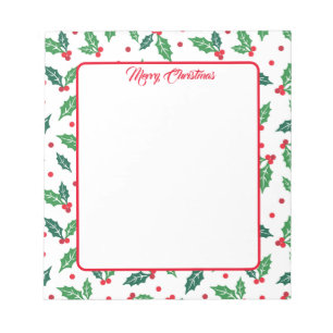 Bloc-notes Holiday Holly