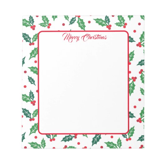 Bloc-notes Holiday Holly (Devant)