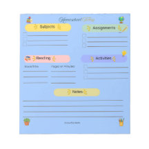 Bloc-notes Homeschool Today – Matières quotidienne