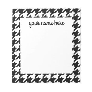 Bloc-notes Houndstooth personnalisé