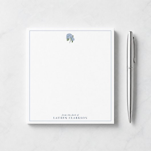 Bloc-notes Hydrangea Bleu De Mon Bureau