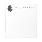 Bloc-notes 'I love my Scottish Terrier' (Devant)