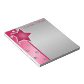Bloc-notes II en argent, rose et rouge (Incliné)