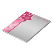 Bloc-notes II en argent, rose et rouge (Tourné)