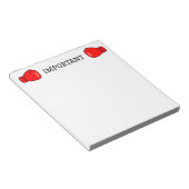 Bloc-notes important avec gants de boxe rouge (Incliné)