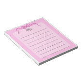 Bloc-notes imprimé arc rose (Incliné)