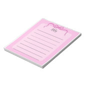 Bloc-notes imprimé arc rose (Tourné)