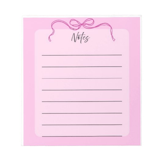 Bloc-notes imprimé arc rose (Devant)