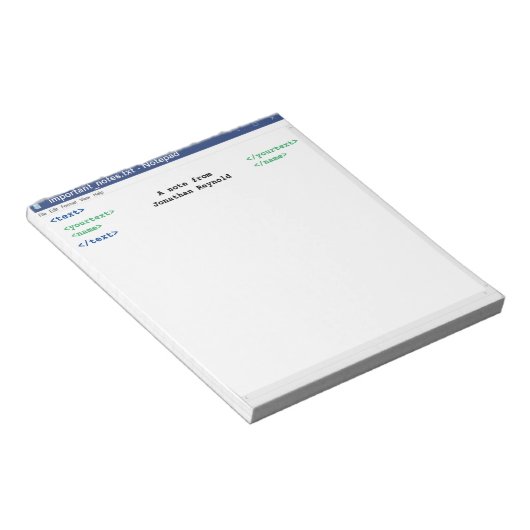 Bloc-notes Informaticien Programmeur Codeur Format (Incliné)