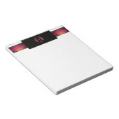 Bloc-notes initial design coloré foncé tendance (Incliné)