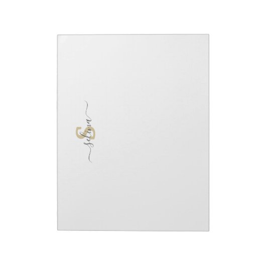 Bloc-notes initial et nom personnalisé (Tourné)