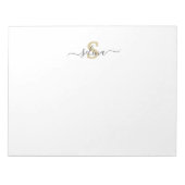 Bloc-notes initial et nom personnalisé (Devant)