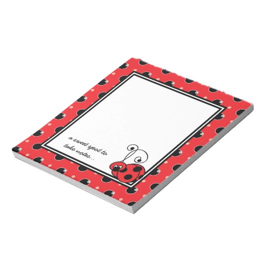 Bloc-notes Itty Bitty Ladybug - Rouge (Tourné)