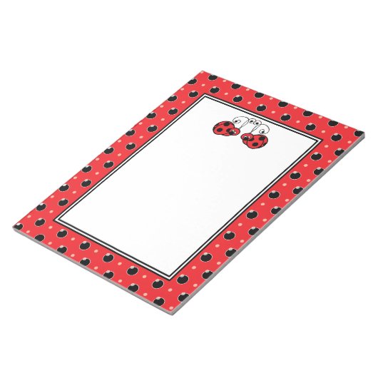 Bloc-notes Itty Bitty Ladybug - Rouge (Incliné)