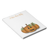 Bloc-notes Jack-o'-lantern en Citrouille (Incliné)