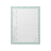 Bloc-notes Jade Scallops Family Weekly Planner (Tourné)
