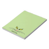 Bloc-notes jaune de Meow Cats (Tourné)
