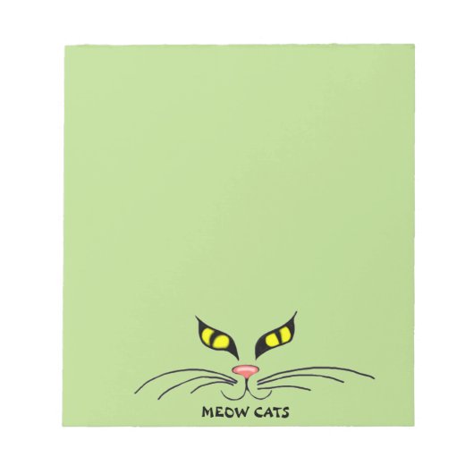 Bloc-notes jaune de Meow Cats (Devant)
