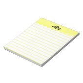 bloc-notes jaune en coquille Saint-Jacques (Tourné)