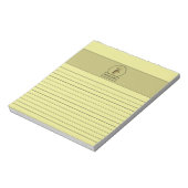 Bloc-notes jaune pâle Buck Head (Tourné)