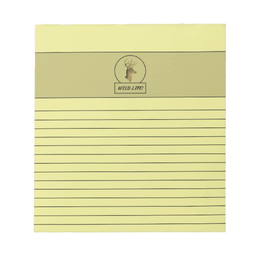 Bloc-notes jaune pâle Buck Head (Devant)