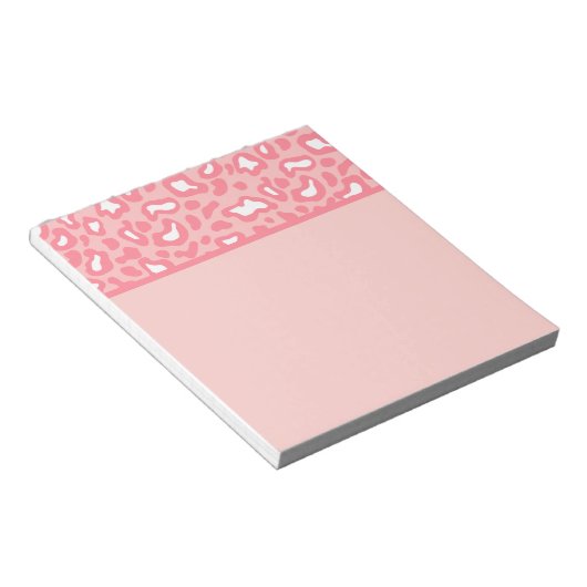 Bloc-notes joli léopard rose (Incliné)