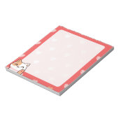 Bloc-notes Kawaii Chat et Coeurs (Tourné)
