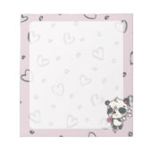 Bloc-notes Kawaii Cupid Panda & Coeurs (Devant)