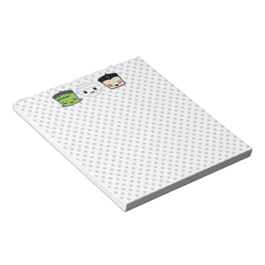 Bloc-notes Kawaii Frankenstein Mummy Dracula (Incliné)