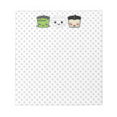 Bloc-notes Kawaii Frankenstein Mummy Dracula (Devant)