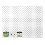 Bloc-notes Kawaii Frankenstein Mummy Dracula (Devant)