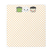 Bloc-notes Kawaii Frankenstein Mummy Dracula (Devant)
